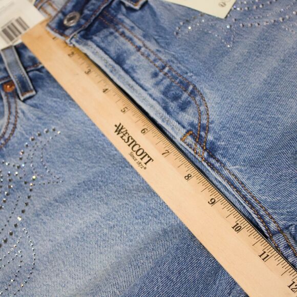 NWT $150 Levi's x Beyonce 501 Curve Light Wash Jeans Rhinestone Women Size 28x32 - Picture 15 of 15